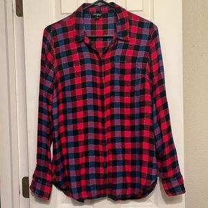 Lucky Brand Plaid Flannel Soft Size Medium Cozy Fireplace S’mores